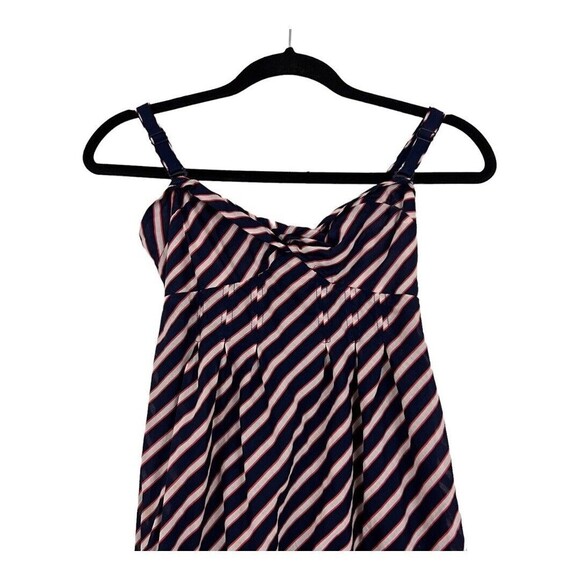 American Eagle Outfitters Size 2 Blue Red White Striped Dress - Picture 2 of 4